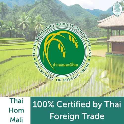 Green Dragon Thai Fragrant Jasmine Rice 5KG | Thai Hom Mali | AAA | Premium Rice | White Rice | Chinese Ingredients | Chinese Asian Cooking | 5KG