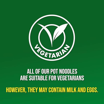 Pot Noodle Chicken & Mushroom King Pot Noodle instant vegetarian snack quick to make noodles 12x 114 g