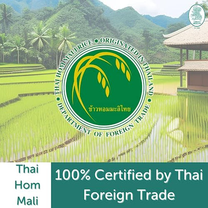 Green Dragon Thai Fragrant Jasmine Rice 5KG | Thai Hom Mali | AAA | Premium Rice | White Rice | Chinese Ingredients | Chinese Asian Cooking | 5KG
