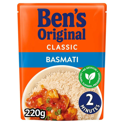 Ben's Original Basmati Microwave Rice, Bulk Multipack 6 x 220 g pouches